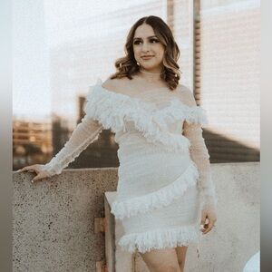 House of CB Sorrel ivory mini dress! Size S